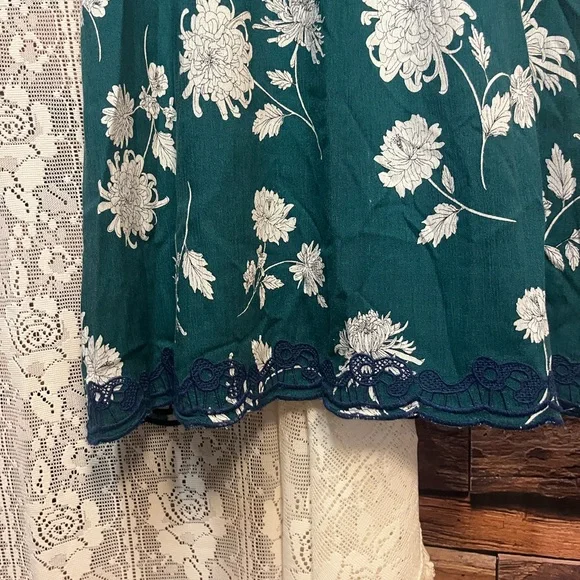 Market & Spruce Floral Green Dress (079) - Picture 3 of 10